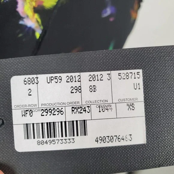 NEW Alexander McQueen SZ XS Black Butterfly Ruched Cocktail Dress 2012 Bodycon - Picture 9 of 12